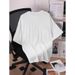 Rovax Women's Braided Print T-Shirt American Girl Style European Size_ecoleips.com