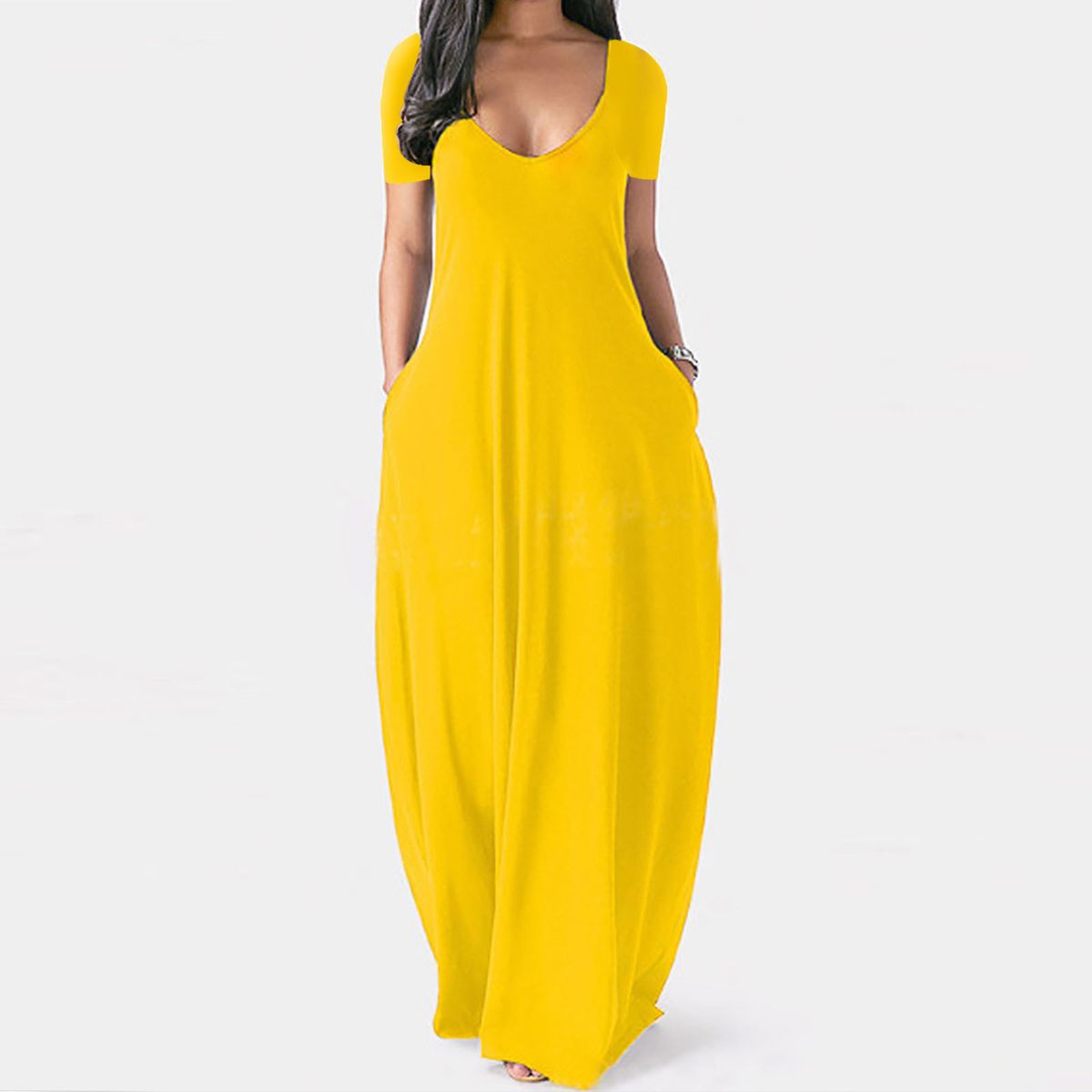 Women's Clothing Autumn Ladies Long Sleeved Long Skirt Knitted Casual Slim Swing Pleated Dress_ecoleips.com