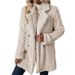 Bestselling Women's Plush Coat Comfortable Casual Warm Suit Collar Double-Breasted Mid-Length Overcoat_ecoleips.com