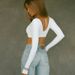Sexy European And American Style Low-Neck Long Sleeve Two-Way Wear Short Top Pure Color Autumn 2024 New Arrival For Women_ecoleips.com