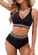 Women's Clothing Two Piece Set V Neck Ribbon Bikini Gathered_ecoleips.com