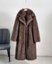 K Women's Long Faux Fur Coat With A Suit Collar; Artificial Fur Coat;_ecoleips.com