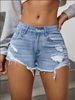 High Waist Light Colored Denim Shorts For Women Raw Edge Summer Hot Girl Style Fashion_ecoleips.com