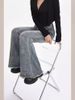 Vintage Washed Micro-flare Jeans, High-waisted, Tight-fitting, Butt-lifting, Height-enhancing, Slimming,_ecoleips.com