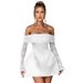 24/7 DS289 European American Women's Fashion 2025 Spring And Autumn Sexy Lace High Waist Slim Long Sleeve_ecoleips.com
