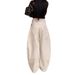 Korean Beef Women's Slimming Wide Leg Pants American Style Khaki Embroidered Curved Blade Jeans Versatile Winter Fashion_ecoleips.com
