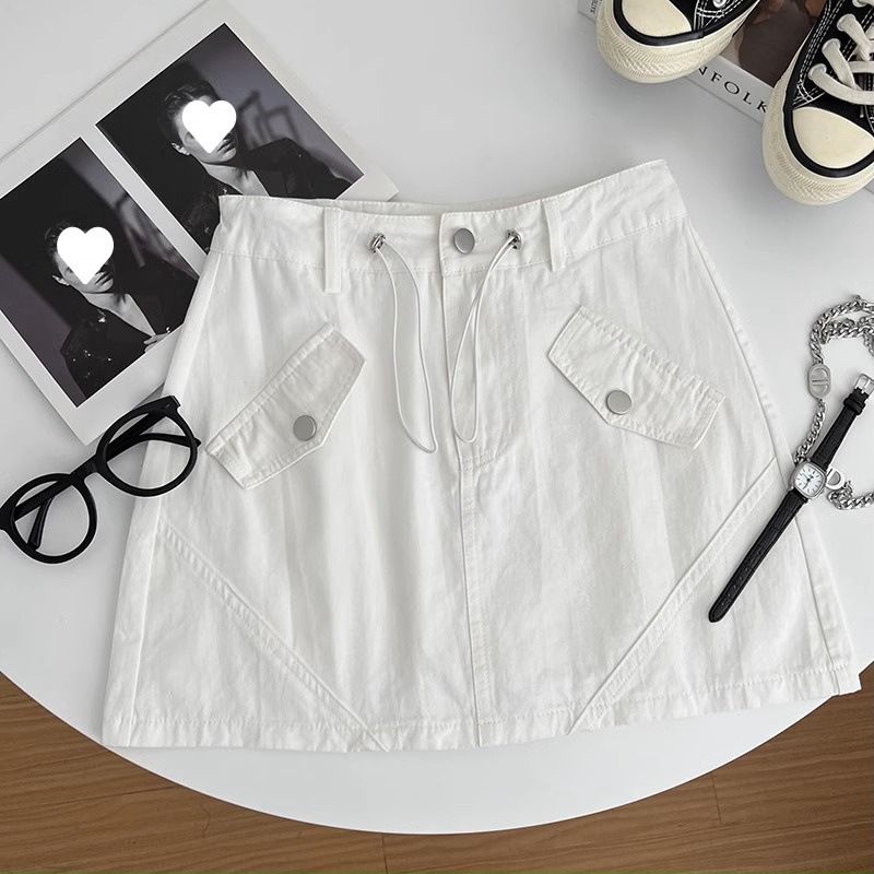Verve Dopamine Outfit Functional Hot Girl American Workwear Women Summer Pure Desire Style A-line Short Skirt_ecoleips.com