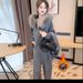 Women's Fleece Lined Thickened Two Piece Set Casual Fashionable Autumn Winter Hooded Sweatshirt Wide Leg Pants Heavy Duty Sequined_ecoleips.com