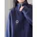 Cozy Sherpa-Lined Zip-Up Hoodie – Oversized Anime Print Fleece Jacket (M-XXL, Navy/Beige) Streetwear For Petite Women_ecoleips.com