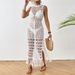Women's Clothing Hollow Floral Beach Skirt Waist Strap Tassel Long Skirt Popular Beach Skirt_ecoleips.com
