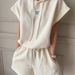 Women's Clothing Women's Casual Hoodie With Drawstring & High-Waist Shorts Set – Korean Style Letter Patch Loungewear (Light Grey/Beige/Black, S-XXL)_ecoleips.com