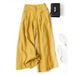 Summer Women's Culottes Cotton Linen Cropped Wide Leg Pants Elastic Waist Casual Palazzo Trousers With Pockets_ecoleips.com