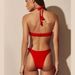 Women's Clothing New 3D Three Dimensional Flower Sexy Halter Neck 2 Piece Swimsuit Women's Swimsuit Suit Chiffon Skirt_ecoleips.com