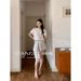 Lace Embroidered Short Sleeve Top Women's Summer Crew Neck T-Shirt_ecoleips.com