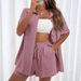Women's Tk-Knit Cardigan With Shorts A Stylish And Elegant Ensemble_ecoleips.com