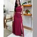 Women's Solid Color Round Neck Sleeveless Top High Waist Slit Skirt Suit_ecoleips.com