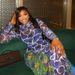 Women's Slimming Bodycon Long Dress American Style Printed Personalized Slightly Sheer High Neck Commuter Dress_ecoleips.com