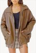 Women's Clothing Plus Size Oversized Biker Jacket Faux Leather Motorcycle Jacket For Fall_ecoleips.com