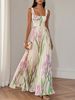 Pleated Print Dress For Women New Trendy Spring/Summer Regular Fit Adult_ecoleips.com