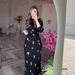 Women's Floral Print Casual Skirt Set Round Neck Loose Fit Summer Breathable European American Style Clothing_ecoleips.com