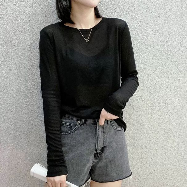 This Year, Versatile Thin Summer Sun Protection Cover-Ups, Long-Sleeve Tops, And Round-Neck Korean T-Shirts Are Trending_ecoleips.com