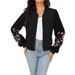 Women’s PU Leather Jacket With 3D Print – Oversized Zip-Up Biker Style Coat Simple Printed Zipper Cardigan Coat_ecoleips.com