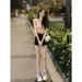 2025s Black Skinny Stretch Denim Shorts For Women, Summer Thin Korean Style, High Waist, Slimming, Height Enhancing, Girl_ecoleips.com