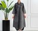 Women's Clothing Autumn New Women's Round Neck Solid Color Style Simple Style Loose Denim Long Skirt_ecoleips.com