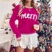 Streetwise Christmas Knit – 3D Graphic Oversized Sweater For Rebel Holiday Vibes (S/M/L, Festive Reds & Dark Greens)_ecoleips.com