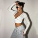 Voya Women's Clothing 2026 Spring/summer New Sexy Spicy Girl T-shirt Backless Design Sense Short Slim Fit Top_ecoleips.com