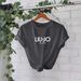 Women's Clothing Women's Casual Short Sleeve T-Shirt Style Slogan Print Round Neck Top For Summer Fashion For Formal & Casual For Women_ecoleips.com