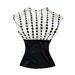 Summer Polka Dot Color Block V Neck Sleeveless Top for Women Slim Fit Fashion Retro European And American Style New Commuter Wear_ecoleips.com