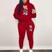 Women's Hip Hop Street Style Hoodie And Sweatpants Set Casual Cartoon Bear Print Loose Fit Warm Autumn Winter Clothing_ecoleips.com