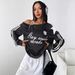Spring/Summer Women's Fashion Drop Shoulder Sleeve Striped Top Loose Fitting Versatile Street Style Wholesale_ecoleips.com