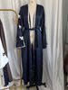 Modest Abaya Dress Muslim Dress Women Elegant Butterfly-Sleeve Abaya Dress With Bow Tie - Flowy Long Robe For Women, Modest Islamic Fashion_ecoleips.com