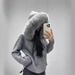 Korean Retro Women's Knitted Cardigan Long Sleeved Fur Collar Hooded Sweater Jacket Loose Casual Versatile Autumn Winter Top_ecoleips.com