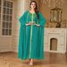 Elegant Women's Long Robe Fashion Sequined Embroidered Chiffon Two Piece Loose Cardigan Formal Dress New Style Cross Border_ecoleips.com