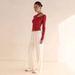 2025 Hot-Selling High-End Autumn/Winter Sexy Hollow-Out T-Shirt For Women With Irregular Collar, Long-Sleeve Base Shirt_ecoleips.com