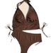 Women's Clothing Comfort And Style For Various Aquatic Activities Langxin High-Waisted Sexy Lace-Up Ribbed Two-Piece Swimsuit Bikini_ecoleips.com
