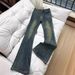 Women's Clothing Hot Diamond Flared Jeans For Women Spring Retro Washed Distressed Pants High Waist Slim Fit Flared Floor Length Trousers_ecoleips.com