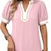 2026 European And American Fashion Vacation Style Solid Color Short-Sleeve Color-Block Half-Open_ecoleips.com