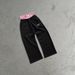 European And American Retro Y2k Street Trend Hip Hop Casual Elastic Waist Zipper Loose Solid Color Sports Casual Pants_ecoleips.com