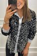 Glitter Collar Button-Up Shirt – Winter Trendy Blouse With Sequin Detailing (Breathable Polyester, Comfort Stretch, Elegant & Edgy Style)_ecoleips.com