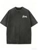 Women’s Retro Washed Tee, Soft Breathable Cotton Blend T-Shirt, Casual Loose Fit Summer Essential_ecoleips.com