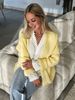 Women Oversized Bright Red Hollow Knit Cardigan, Soft Long Sleeve Open Front Thin Sweater Coat, Casual Daily Spring Outfit Top_ecoleips.com