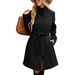 Women's Retro Solid Color Button Stand Collar Woolen Coat Autumn Winter Style Outerwear_ecoleips.com