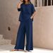 Women's Casual Two-Piece Set - Stylish & Comfortable Trousers Outfit For Work & Leisure Breathable Polyester Fabric_ecoleips.com