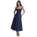 2024 Hot-Selling Summer Foreign Trade Commuting Elegant Solid Color Fashion High-End Strap Dress For Women_ecoleips.com