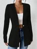2026 New Korean Style Fashionable Elegant V-neck Single-Button Solid Color Long-Sleeve Blazer For In Europe And_ecoleips.com