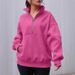 Women's Fleece-Lined Zip-Up Hoodie – Oversized Streetwear Pullover With Contrast Pocket Panels, High Neck Long Sleeve Sweatshirt (S-XXXL)_ecoleips.com